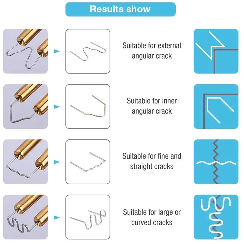 Stainless Steel Plastic Welder Hot Rivet Staples | Bumper Welding Staples Kit
