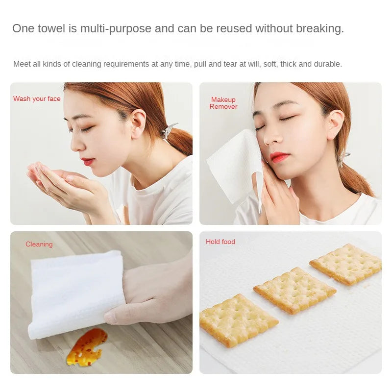 Disposable Face Towel | Soft Non-Woven Facial Cleansing Wipes for Spa and Home