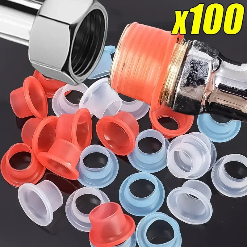 Faucet Leak-Proof Sealing Gasket Set | 10/30/50/100PCS Silicone Rubber Washers for Plumbing