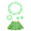 Kids Hawaiian Luau Costume Set | Grass Skirt Lei Flower Bracelets Headband