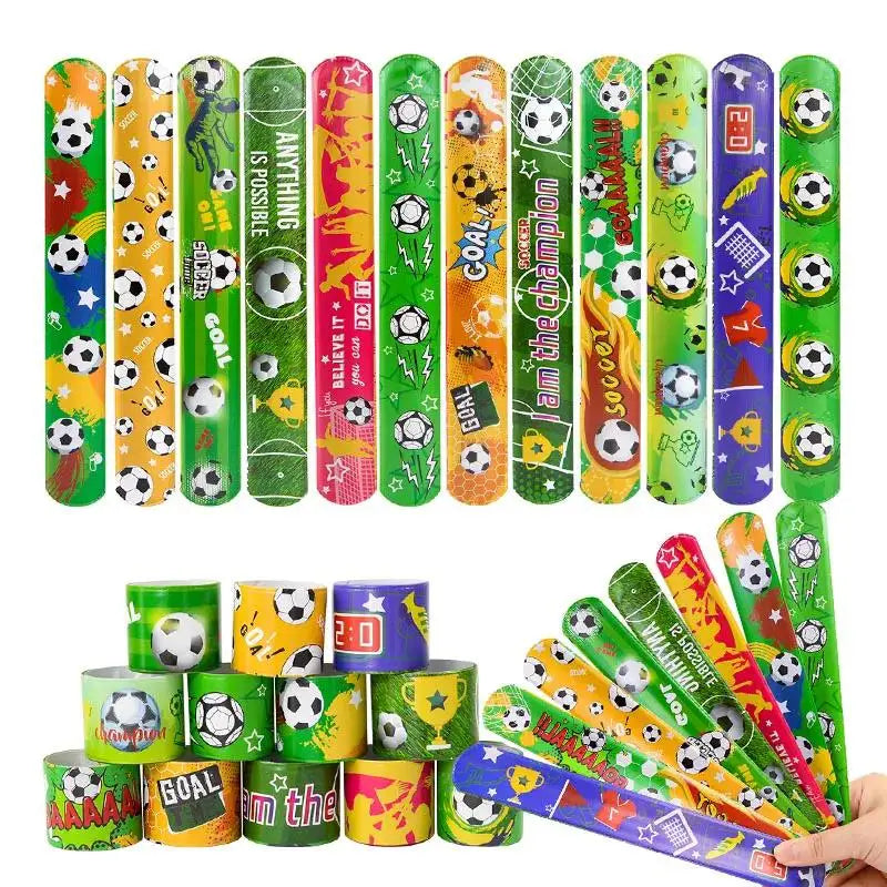 Soccer Slap Bracelets Wristband | 12/24pcs Kids Birthday Party Favors
