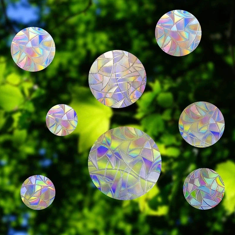Rainbow Suncatcher Window Stickers | PVC Cat Butterfly Prism Glass Decal