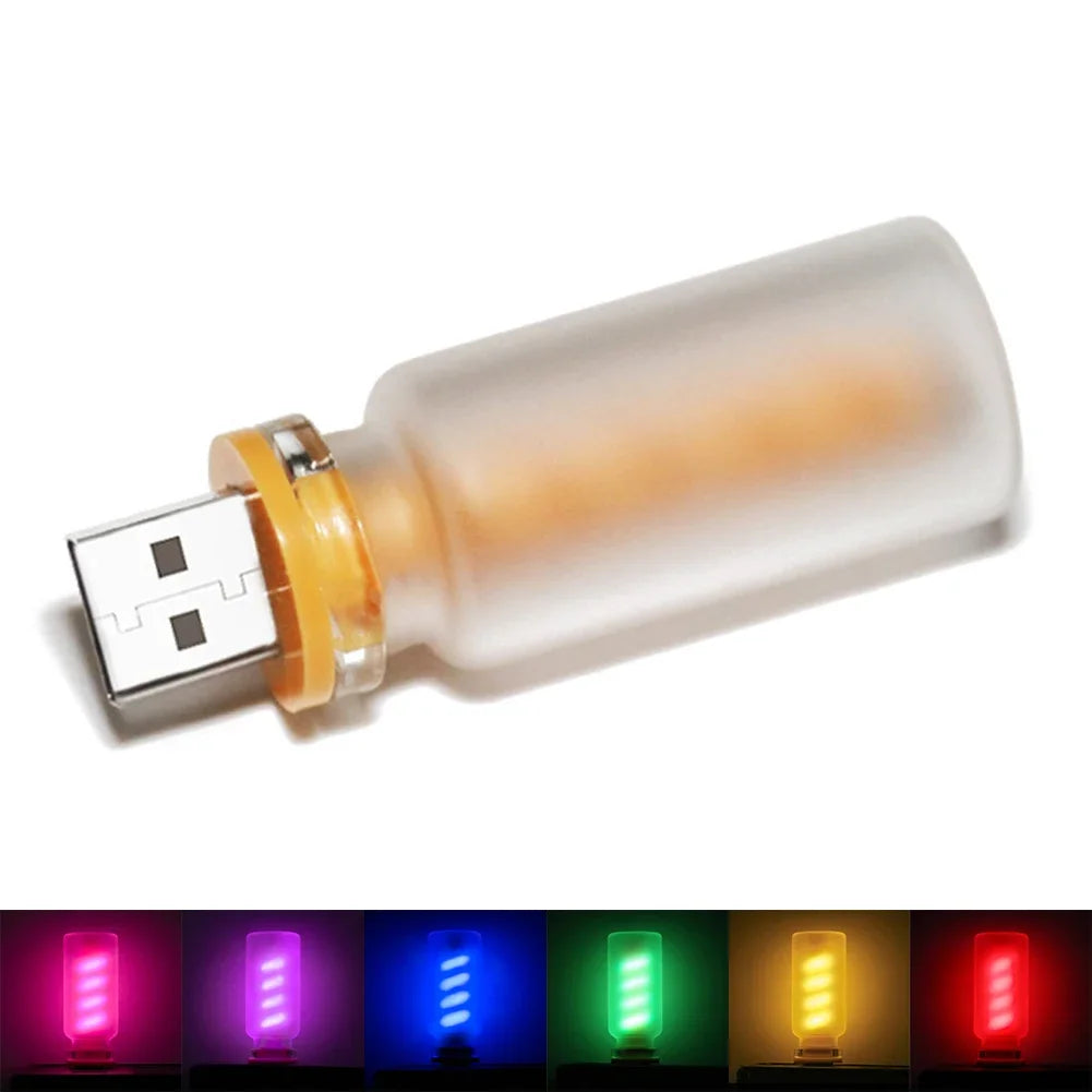 Frosted Glass USB Touch Control Car LED Atmosphere Light | Dimmable Night Decoration Lamp