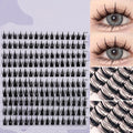 160 Pcs Wheat-Ear Shape Fake Eyelashes | Fine Stem DIY Eyelash Extension Clusters