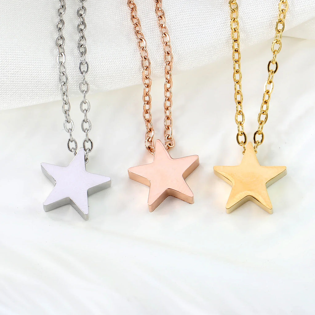 Star Pendant Necklace | Classic Tiny Star Choker for Women and Girls