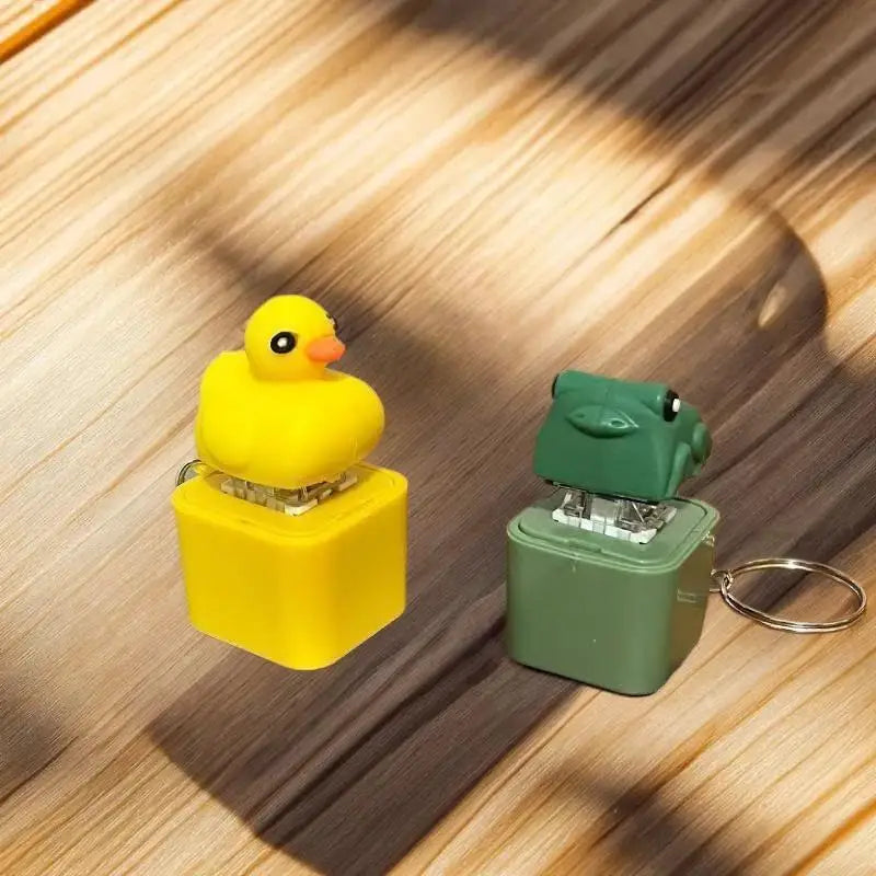 Funny Croaking Frog Keychain | Rechargeable Fidget Clicker with LED Light