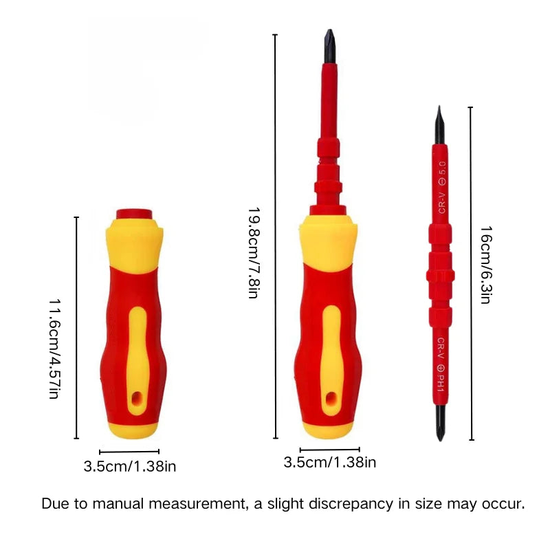 3-in-1 Insulated Screwdriver Kit | Interchangeable Magnetic Bits