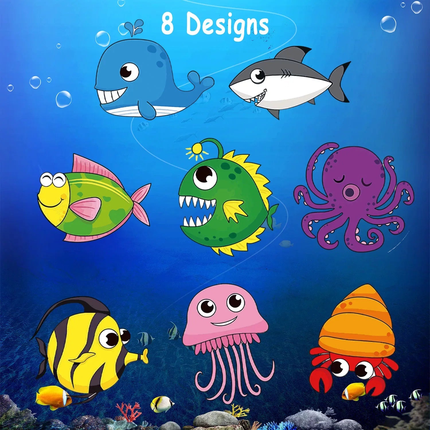 500pcs Cute Sea Animal Stickers for Kids | Reward Labels and Scrapbooking Decorations
