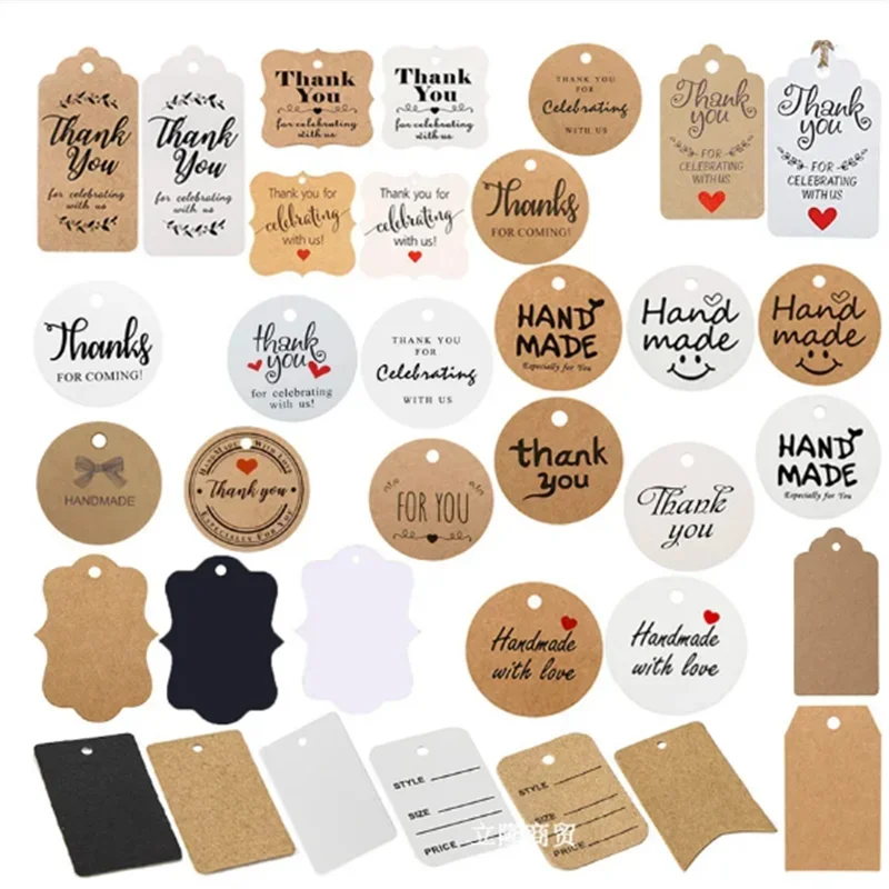 100pcs Kraft Tags with 20m Jute Twine | Handmade Gift Tag Set
