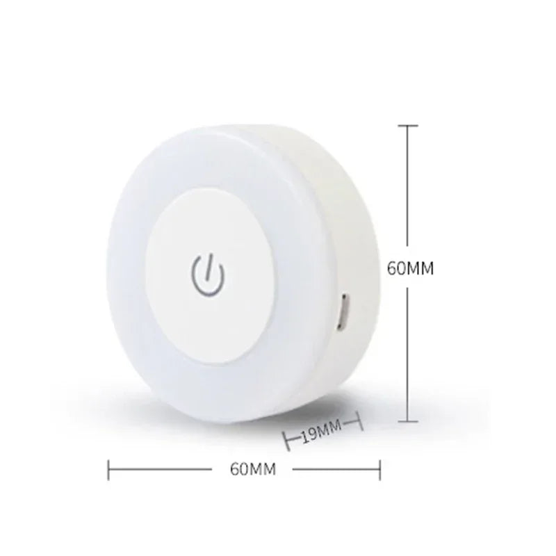 Magnetic Round Book Light | Portable LED Desk Lamp with Touch Sensor
