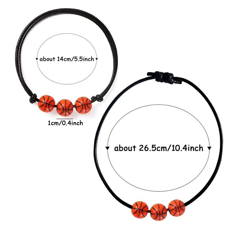 Sports Bracelet Set | 5 or 10 Pack Adjustable Beaded Bracelets for Sports Theme Parties