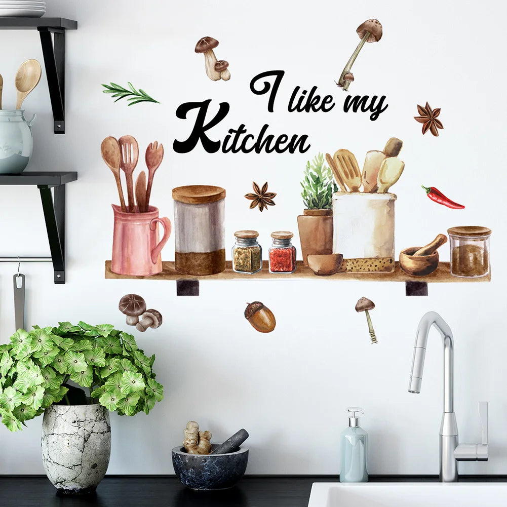 Removable Flower and Butterfly Wall Stickers | Waterproof PVC Wall Decals for Kitchen and Dining Room