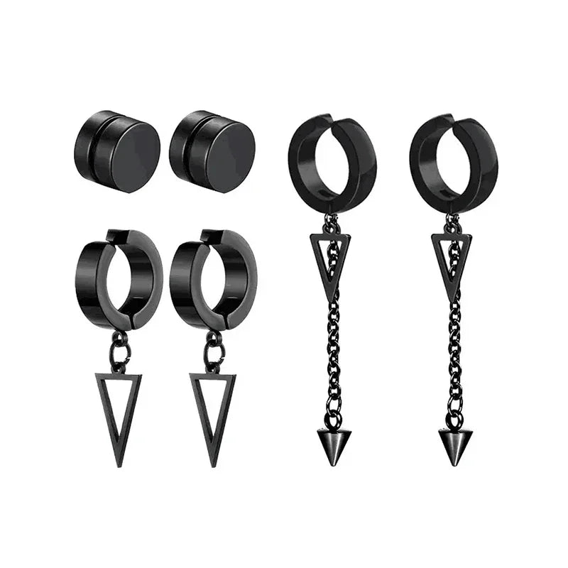 Clip-On Earrings Stainless Steel Round Ear Clip | No Piercing Fashion Jewelry