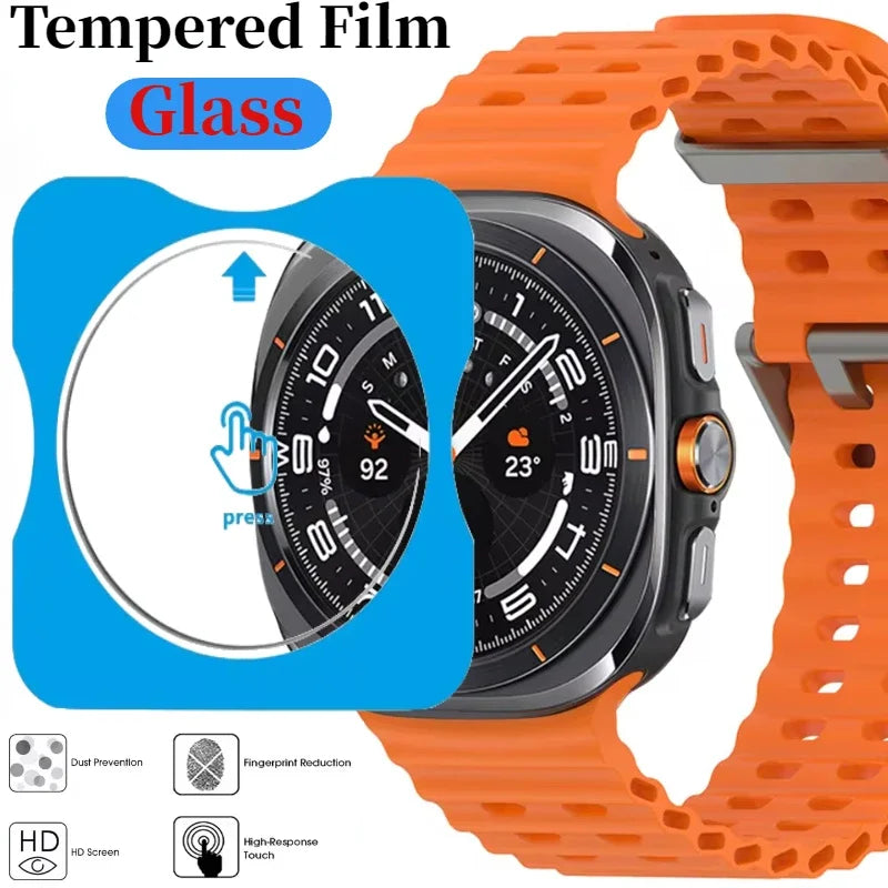 Tempered Glass Film Quick Pasting For Samsung Galaxy Watch 8/7/6/5/4 40mm 44mm Ultra 47mm Protective Screen Film Watch 8 Classic