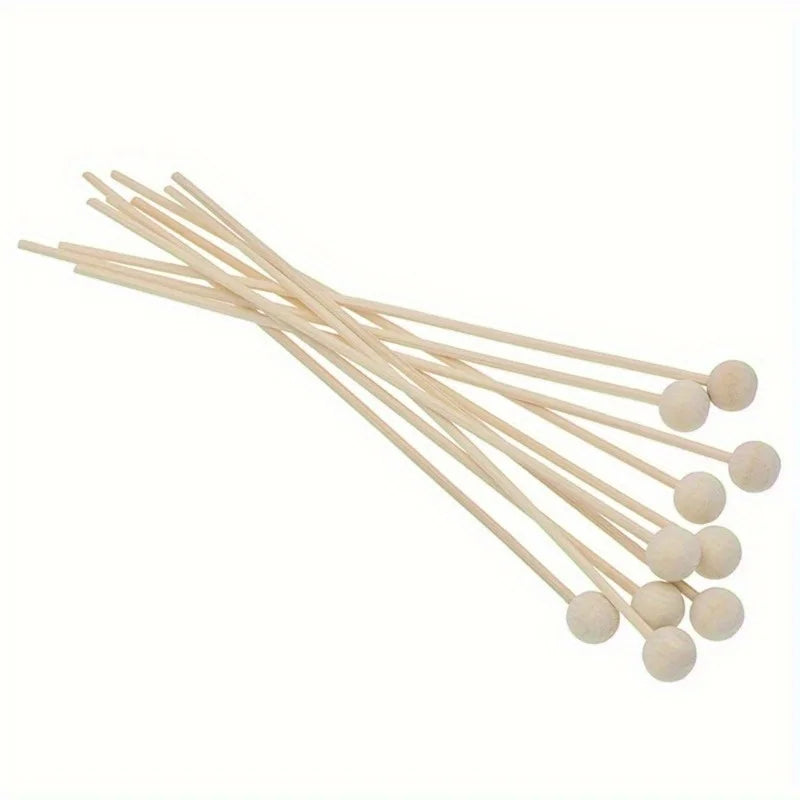30Pcs Wood Bead Aroma Diffuser Sticks | Natural Rattan Reed Sticks for Home Fragrance