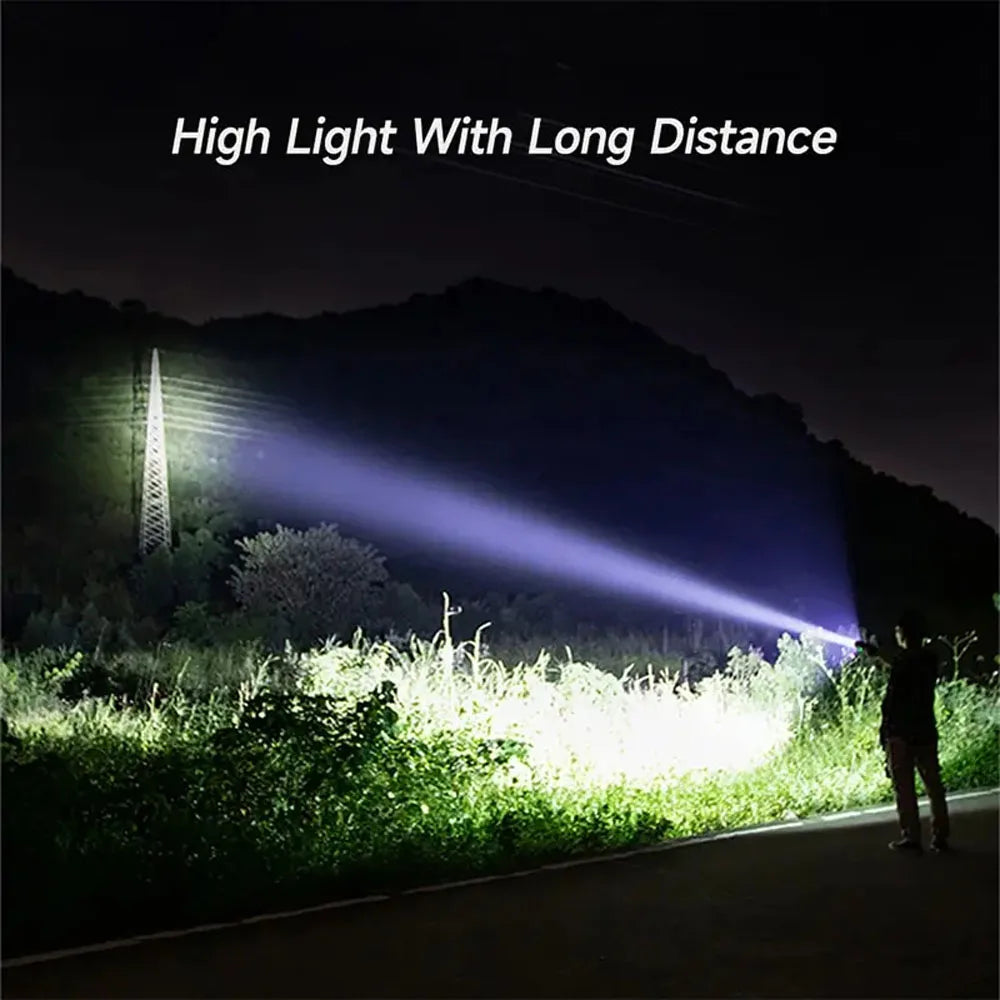 USB Rechargeable LED Flashlight 2 in 1 | Super Bright Mini Torch with Power Bank