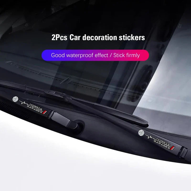 2Pcs Car Wiper Sticker Set | Waterproof PU Decals for MG Models
