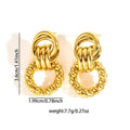316L Stainless Steel Hoop Earrings for Men Women | Geometric Drop Earrings
