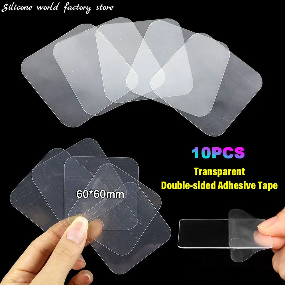 10 Pcs Strong Transparent Double-Sided Adhesive Tape | Acrylic Nano Wall Stickers