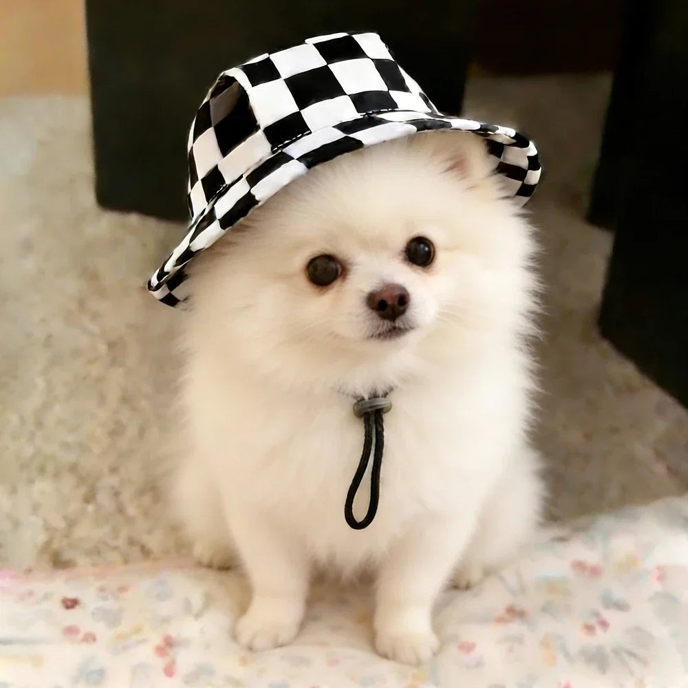 Cute Print Dog Hat for Small Medium Dogs | Adjustable Pet Cap for Pug Corgi Dachshund