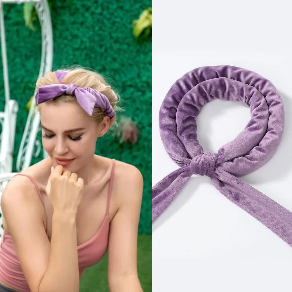 Heatless Curling Rod Headband | No Heat Hair Curler for Soft Waves