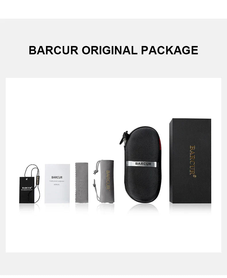 BARCUR Polarized Sports Sunglasses for Men Fashionable Fishing Driving Hiking and Outdoor Eyewear UV400 Protection Gradient Lenses