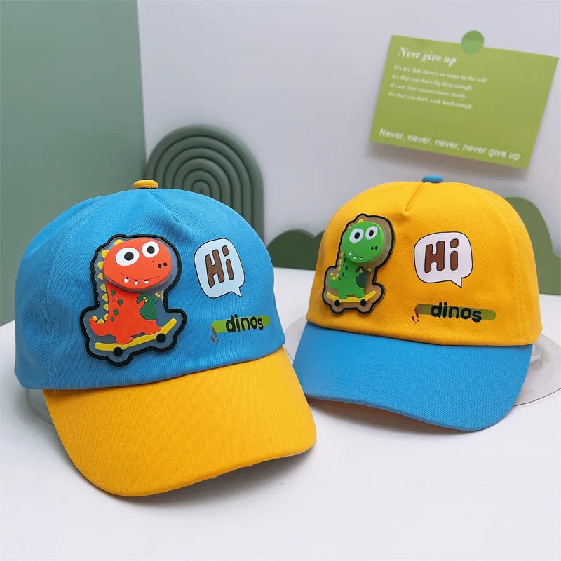 Children's Cartoon Dinosaur Baseball Cap for Toddlers | Unisex Baby Sun Hat