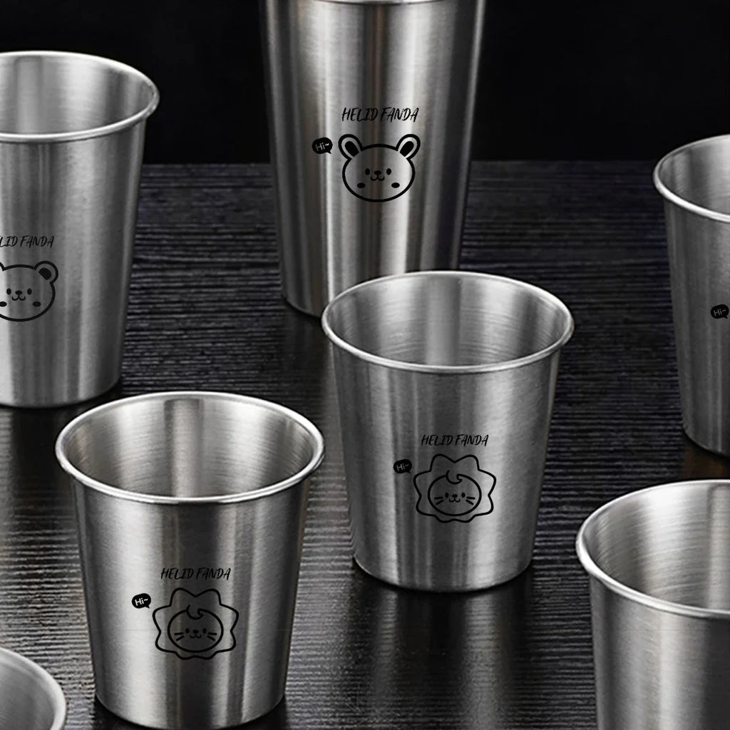WORTHBUY 304 Stainless Steel Stackable Cup | Portable Metal Tumbler for Coffee, Beer, and Milk