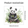 Panda Wall Decal for Kids Room | Cute Bamboo Eating Animal Sticker