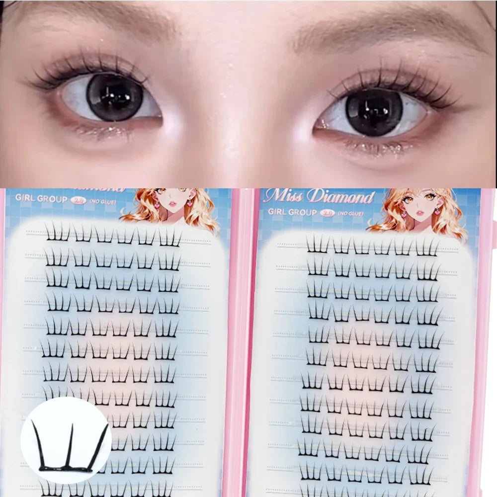 Fairy Eyelashes Thin Flake Eyelash Book | Korean Style DIY False Lashes for Natural Look