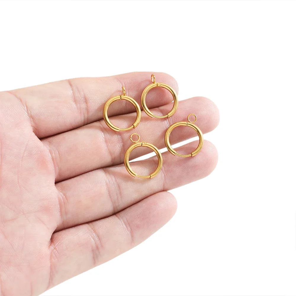 Stainless Steel Gold Earring Hooks with Ear Posts and Jump Rings | DIY Jewelry Making Supplies