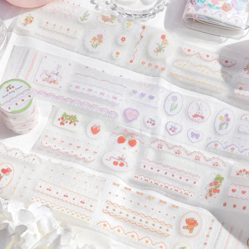 Journal GO Dessert Strawberry Washi Tape Set | Scrapbooking and Journaling Masking Tape