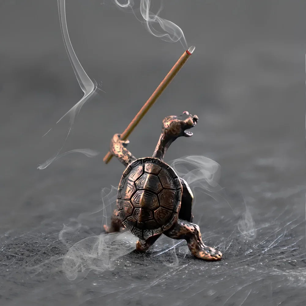 Mini Turtle Shape Incense Stick Holder | Metal Animal Incense Burner