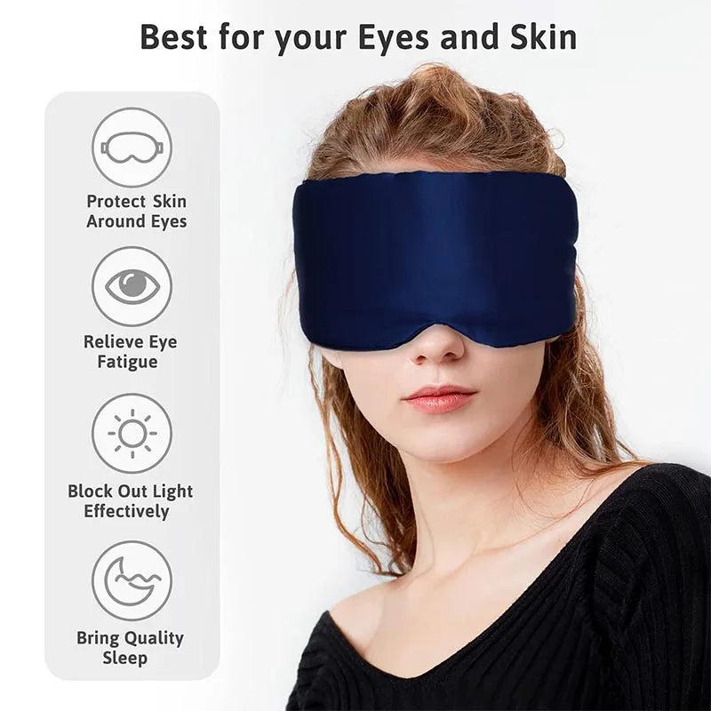 Imitated Silk Sleep Mask | Soft Pressureless Eye Cover for Deep Sleep