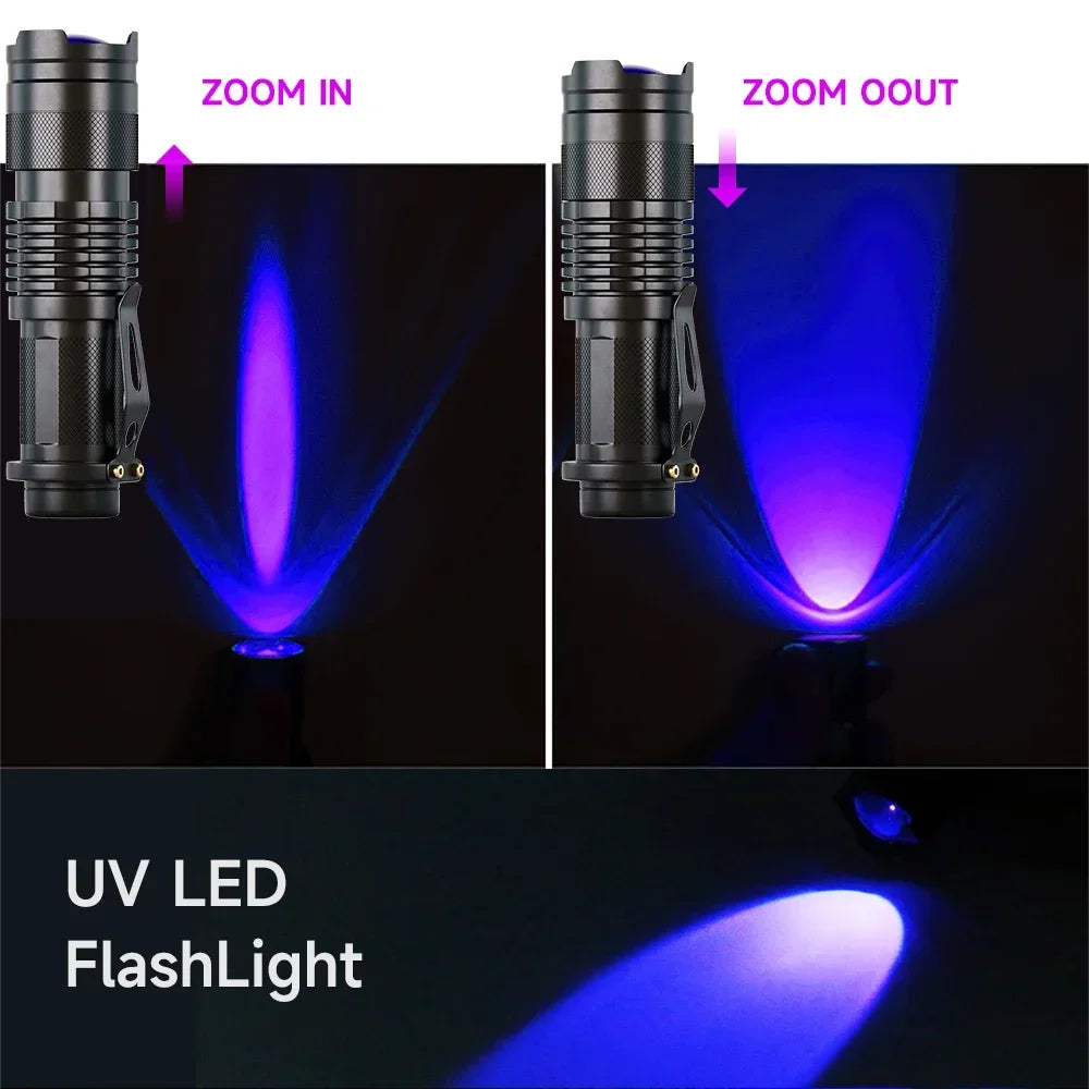 UV LED Flashlight 395nm | Portable Blacklight Detector for Pet Urine, Scorpions & More