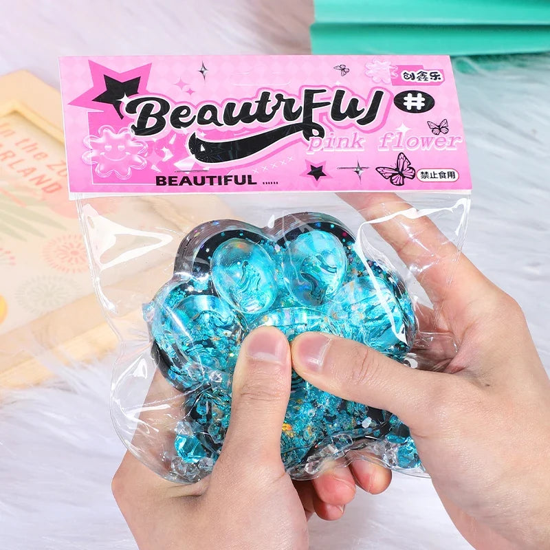 Taba Squishy Cat Paw Fidget Toy | Kawaii Stress Relief Squeeze Toy