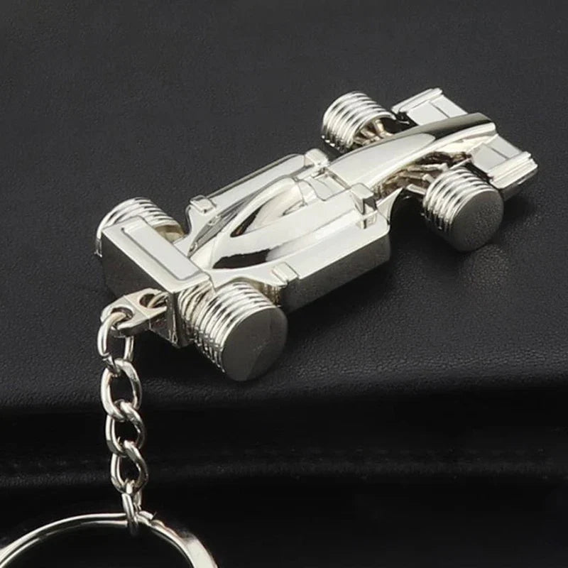 Mini Formula 1 Racing Car Keychain | Zinc Alloy Key Ring for Men