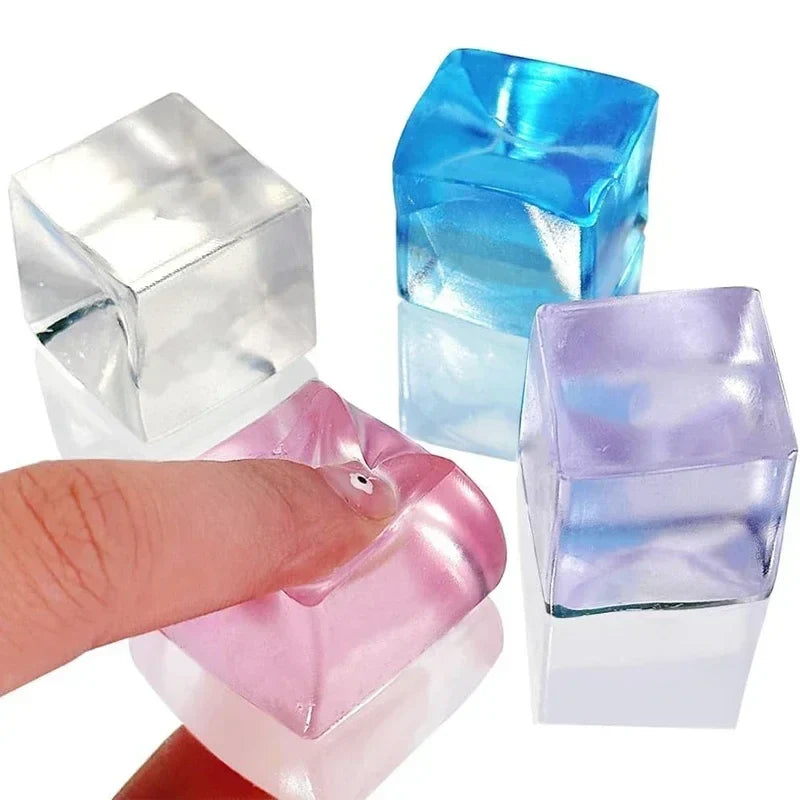 5/10Pcs Ice Cube Fidget Toy Set | Stress Relief Squishy Sensory Toys