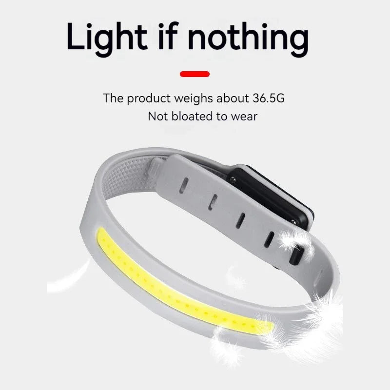 Ultralight COB Running Light Bracelet | Rechargeable Waterproof LED Safety Light