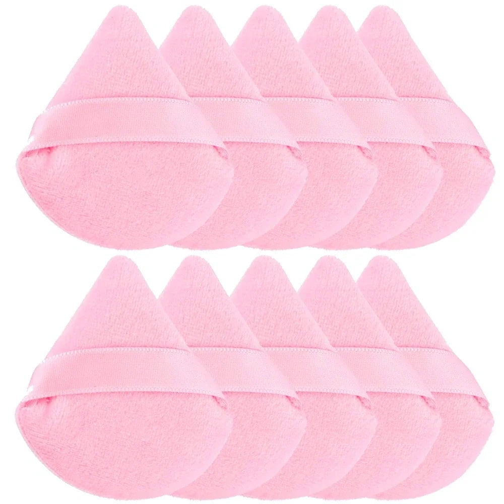 Reusable Triangle Velvet Powder Puffs | Soft Face Makeup Sponges