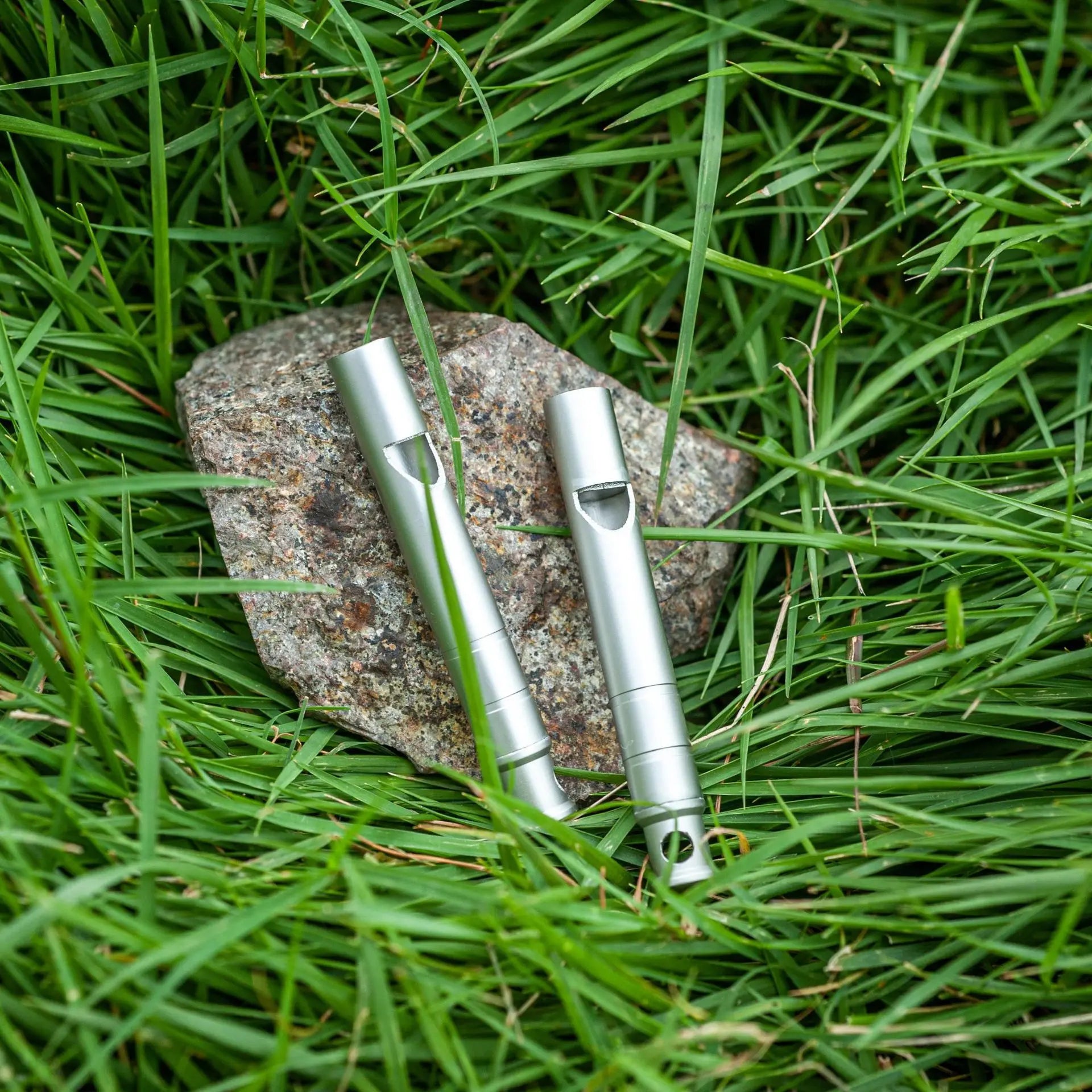 Ultralight Titanium Emergency Whistle with Cord | Outdoor Survival Safety Tool