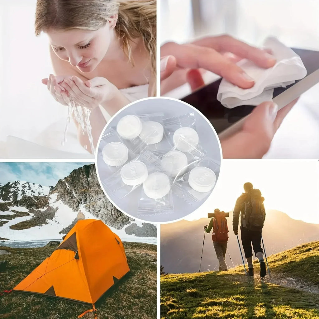 30pcs Compressed Travel Towels | Disposable Non-Woven Face Towels for Travel and Home