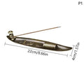 Traditional Japanese Incense Holder Old Men Fishing Boat Design | Aromatherapy Ornament for Home Decor