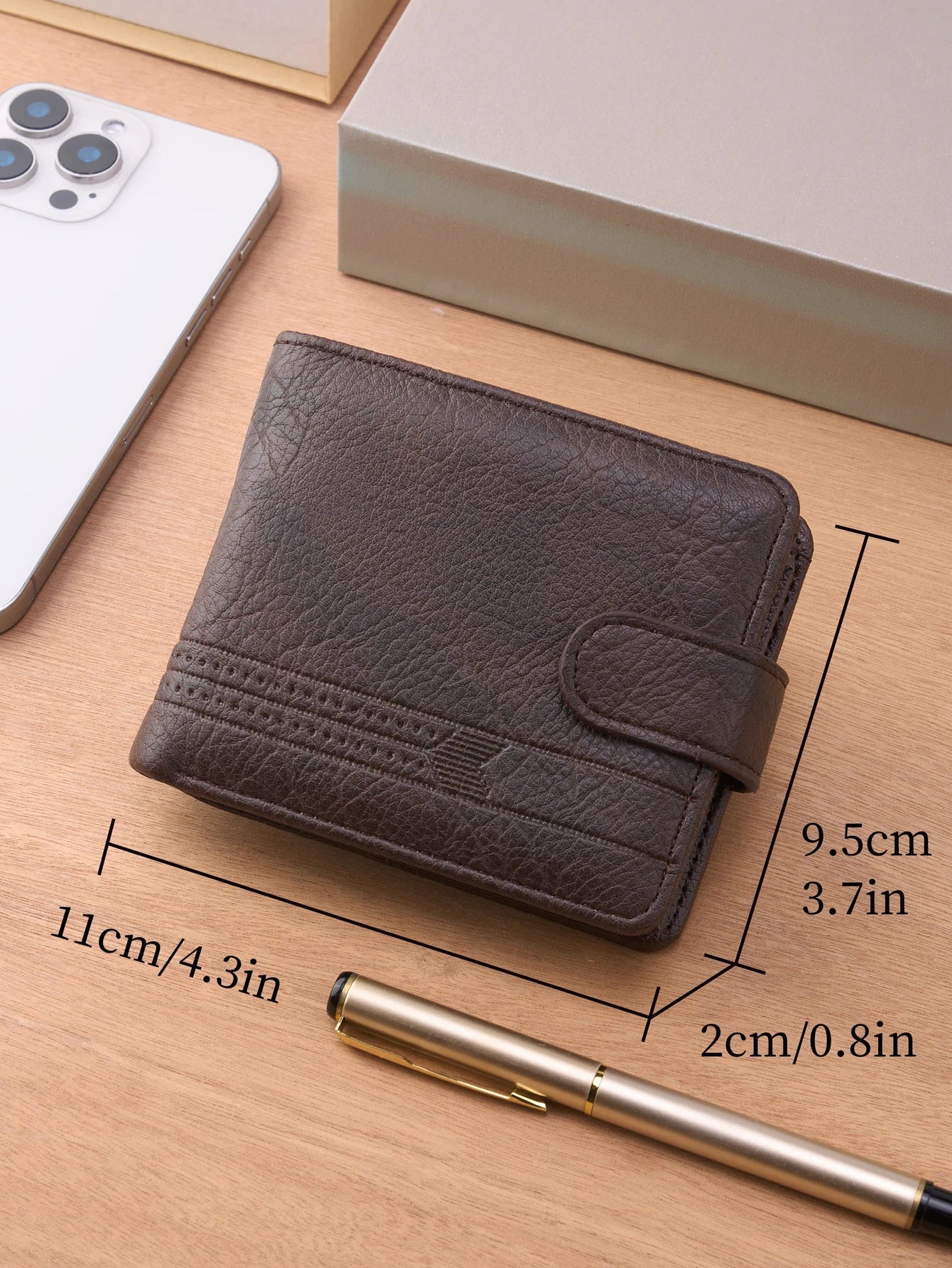Men's Leather Zipper Wallet | Slim Short Multi-card Holder with Coin Pocket