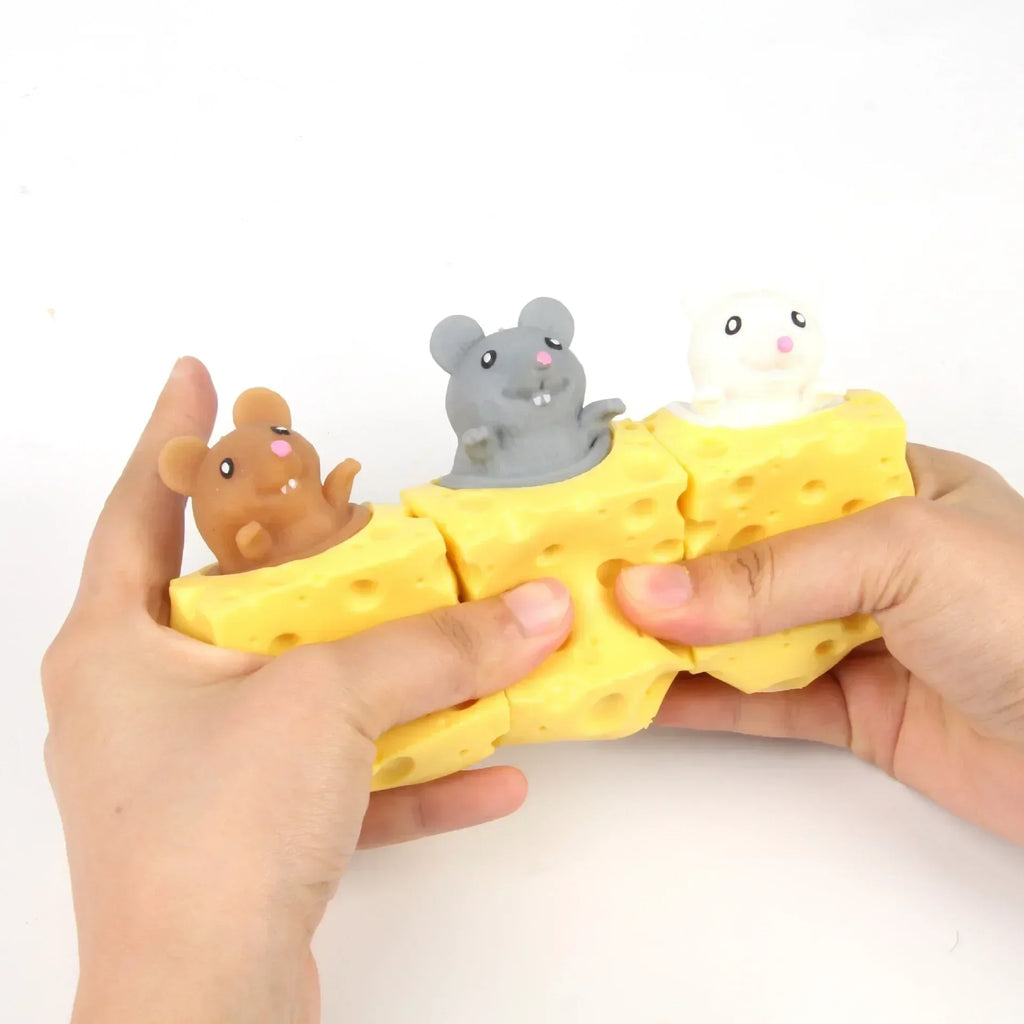Stress-relieving Pet Cheese Mouse Fidget Toy | Fun Squeeze Stress Ball