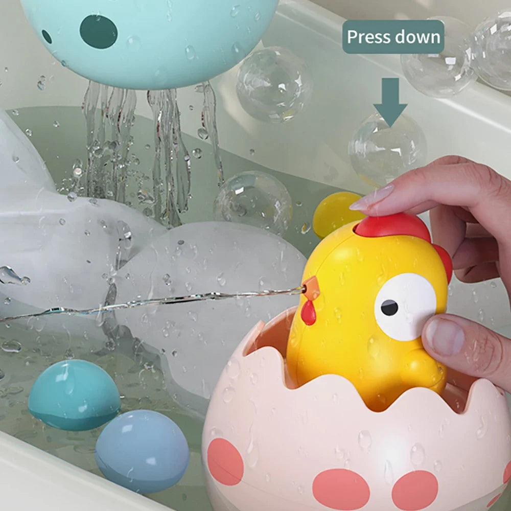 Dinosaur Eggshell Bath Spray Toys | Fun Baby Shower Duck Set
