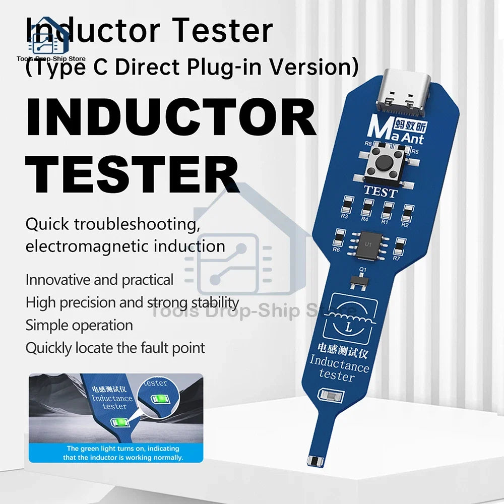 M093 Inductance Tester Motherboard Coil Tester | Inductor Detector Repair Tool with Electromagnetic Induction