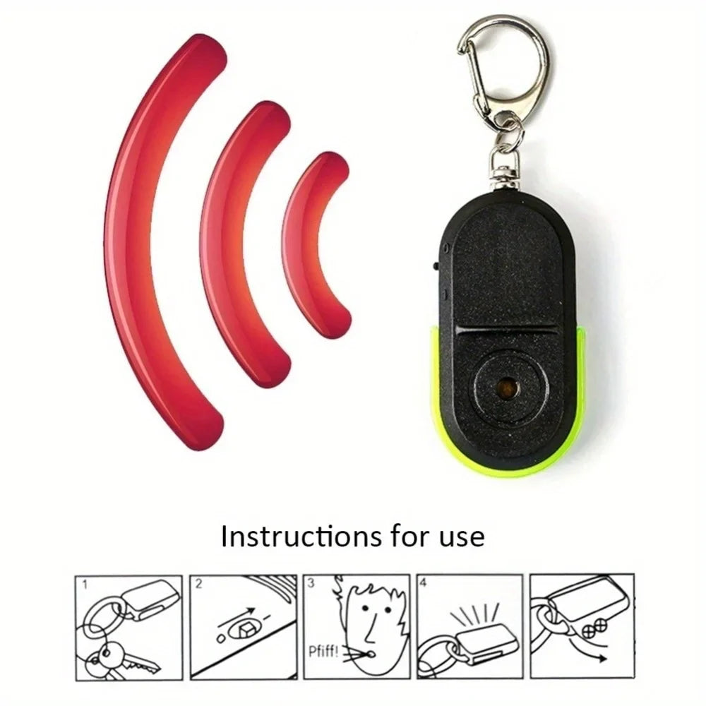 Smart Wireless Anti-Lost Key Finder | Whistle Activated Alarm with LED Light