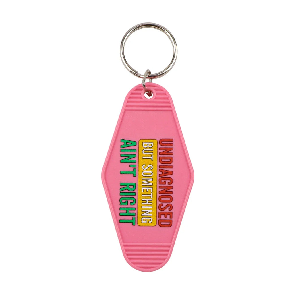 Plastic Key Chain for Keys | Pink Rhombic Key Tag Gift