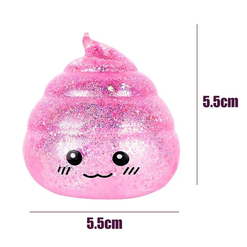 Novelty Squishy Poo Stress Ball | Funny Stretch Fidget Toy for Stress Relief